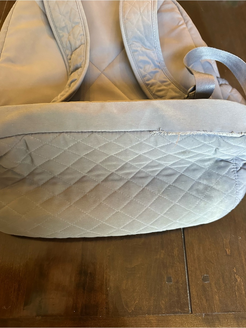 Vera Bradley Light Gray Quilted Backpack - Picture 4 of 11